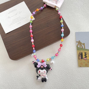 อุปกรณ์สำหรับเด็กสร้อยคอลูกปัดการ์ตูนเจ้าหญิงเด็กผู้หญิงตุ๊กตาตัวใหญ่น่ารักคอโซ่เครื่องประดับจับคู่