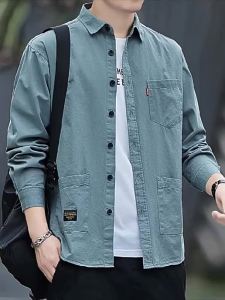 Big Sale Leak-Picking Summer Abrasion Resistant Long Sleeves Shirt Men Fashion Brand Workwear Casual Shirt Minimalist Easiest for Match Handsome Jacket