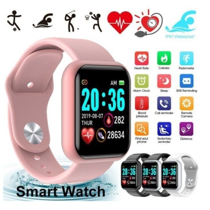 Bluetooth Smart Watch Heart Rate/BP Monitor Relo Bracelet Fitness Tracker  Smartwatch for Android IOS Lazada PH