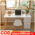 [100/120cm] Study Table with Drawer Computer Table Office table Desk for Writing Home Furniture Room. 