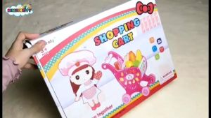 Shopping Cart Grocery Supermarket Pretend Play Set Kids Toy