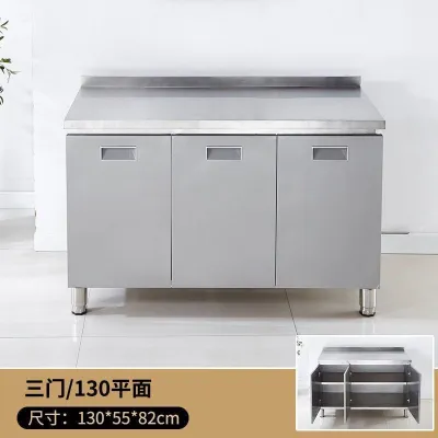 Stainless Steel Kitchen Cabinet Simple Stove Cabinet Water Basin Cabinet Integrated Storage Cupboard Multi-function Basket Cabinet Free of Installation S8aw D3KC