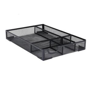 Strong Metal Net Storage Tray For Kitchen Utensils Office Materials Against Slip Base Desktop Organization