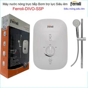 [HCM]Khuyến mãi hàng chính hãng Máy nước nóng trực tiếp Ferroli bơm Divo SSP Best sales bình nước nóng chống giật có bơm sử dụng tốt