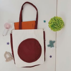Tote Bag Kekinian Tas Selempang Sling Bag Wanita & Pria Bahan Kanvas Tebal Premium 100% - HITAKA SERIES