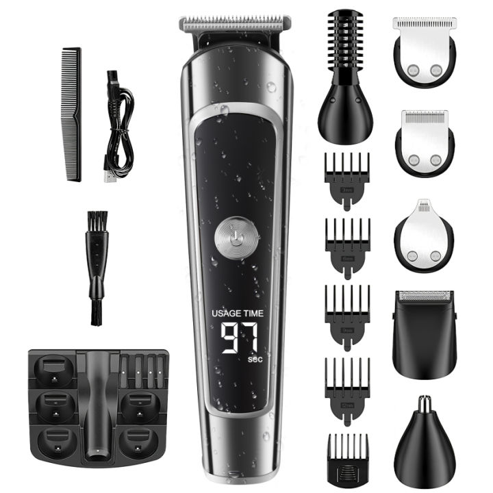 Beard And Hair Trimmer For Men,Waterproof Grooming Kit With