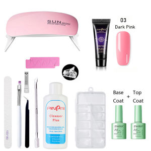 JOSLOVE Poly Gel Nail Extension Set 54W UV Lamp Nail Dryer Set Extension Nail Kit Gel +Base +Top