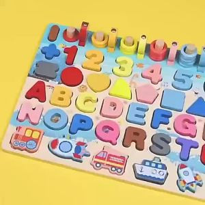 Montessori Educational Toys Wooden Puzzles Board Early Learning Toys 3D Blocks For Kids Board Toys