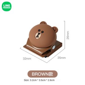 100% Authentic Line Friends Food Freshness Sealing Clip Magnetic Fridge Magnets Moistureproof Snack Klip Seal Clamp BROWN CONY SALLY LFB109