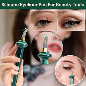Silicone Eyeliner Pen Reusable Silicone Eyeliner Brush Eyeliner Anti-Handshaking Eyeliner Brush Beauty Tools