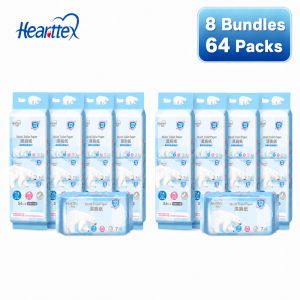 【CozyCasa】 【4/8Packs】心相印Hearttex Pocket Wet Toilet Paper 7 Wipes Mini Moist Tissue for Travel Personal Cleansing