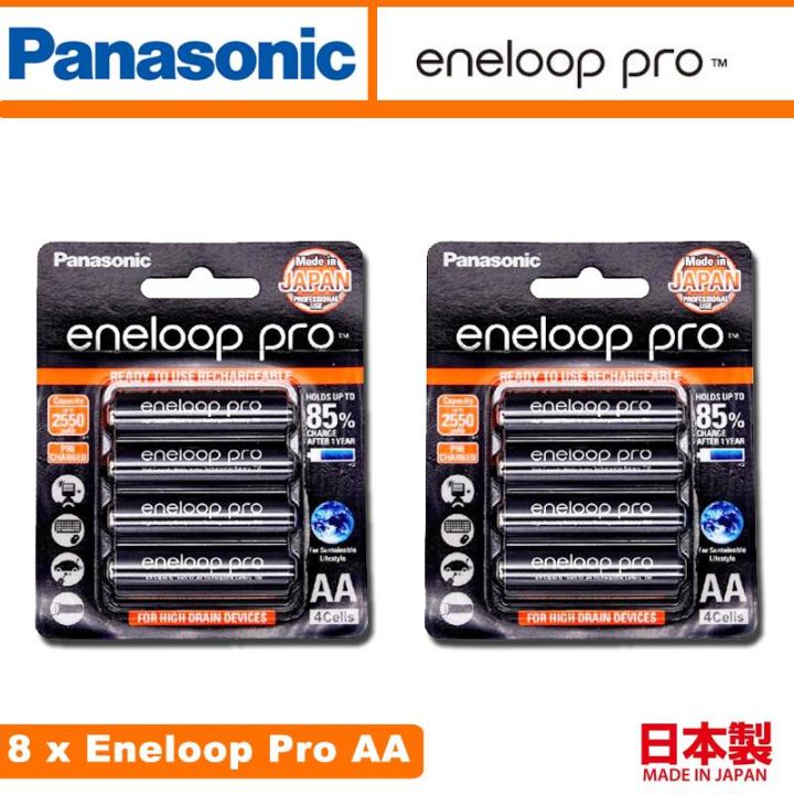 UK Stock: Panasonic Eneloop Pro AA Rechargeable Batteries (2550 MAh) - 4 Pack