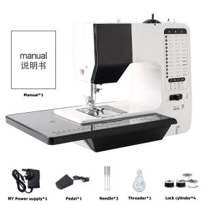 🔥MIGO 38 Stitches Sewing machine mini Electric sewing machine for jeans Portable Home Embroidery machine with table Tailoring machine for leather Cloth sewing machine