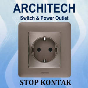 ARCHITECH INFINITY A63-C18 BROWN Stop Kontak - Colokan Listrik