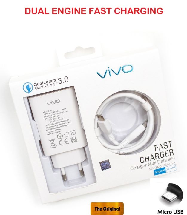 CHARGER VIVO Original Fast Charging Qualcomm V3 V5 V5+ V7 V7+