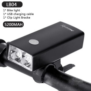 Alonefire BL04 Mountain Bike Light 2400 Lumens 3 Mode LED Flashlight USB Rechargeable Bicycle Front Light Waterproof Torch For bike