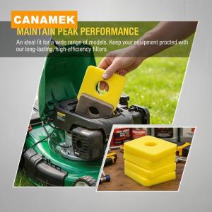 【CANAMEK】 Yellow Air Filter Foam Sponge 799579 for Pro 2018 Model Lawnmower Enhanced Dust Trapping Accessory for Lawn Equipment