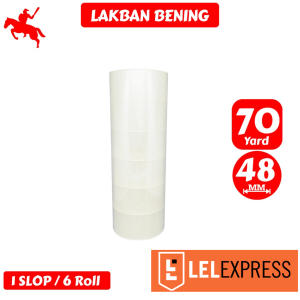 [TERMURAH] KSATRIA Tape Lakban Bening 48MM* 70 Yard -Slop