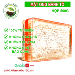 [500G] Mật ong BÁNH TỔ tươi nguyên sáp - mật ong nguyên sáp - nông sản sạch Tây Nguyên