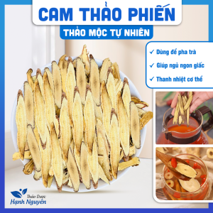 1kg Cam thảo lát tròn sấy khô tự nhiên (Vị ngọt thanh nhiệt) - Thảo dược hạnh nguyên