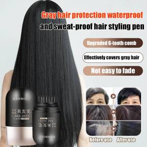 หวีย้อมผมแบบกันน้ำ กันเหงื่อ ปากกาย้อมผมติดทนนาน สารสกัดจากพืช เหมาะสำหรับผมหงอก ปิดผมหงอก ปากกาจัดแต่งทรงผมไม่ซีดจาง