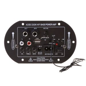 Mono Stereo Digital Bluetooth 5.0 Audio Amplifier Board AC 220V 12V 24V Subwoofer Dual Microphone HiFi Bass Power Amp FM Radio