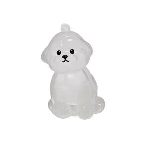 พวงกุญแจจี้กล่องเก็บขนสุนัข เก็บขนสัตว์ วัสดุพลาสติกแบบใส เครื่องประดับห้อยตกแต่งกระเป๋านักเรียน