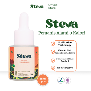 STEVA Gula Stevia 0 Kalori BPOM & Halal MUI - 15 mL