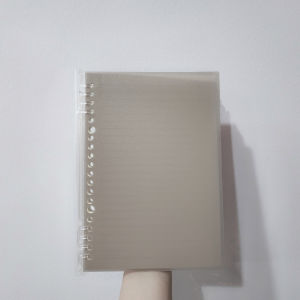 A5/b5 Loose-leaf refillable Transparent Black White Notebook Detachable Notepad Grid line simple design