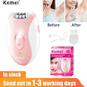 Kemei Womens Portable Electric Hair Removal Machine for Womens Legs and Bikini Shaver Dual Speed Charging Hair Removal Device Waterproof KM-189B