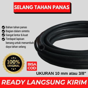 Selang Slang Tahan Panas Ukuran Diameter Dalam 10 mm Panjang 05 m