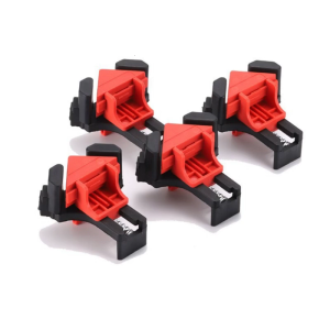 Professional 90° Woodworking Positioning Clamps Set of 4 Spring Loaded Design for Precise Joinery Crafting Assembly
