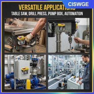 CISWGE Kjd6 250V Kim Loại Hướng Dẫn Sử Dụng Khởi động Lại Thay Thế Cho Chế Biến Gỗ Máy Tiện Máy Điện An Toàn