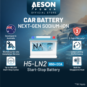 AESON POWER H5 LN2 Sodium Ion Car Battery 650+ CCA Start-Stop Battery | Optional On-Site Installation
