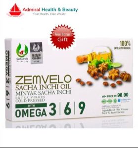 Zemvelo Sacha Inchi Oil 100% Extra Virgin Oil With Omega 3 6 9 (5ml x 30 sachets)