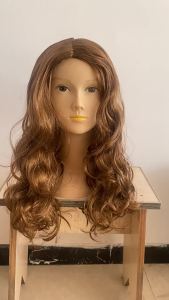 2017 Long European and American style wig with a middle part long curly hair and a large wave