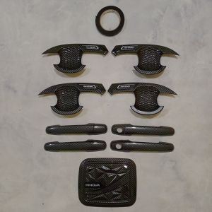 Paket Outer Handle Tank Cover Mobil Toyota Innova 2004-2015 Carbon Glossy