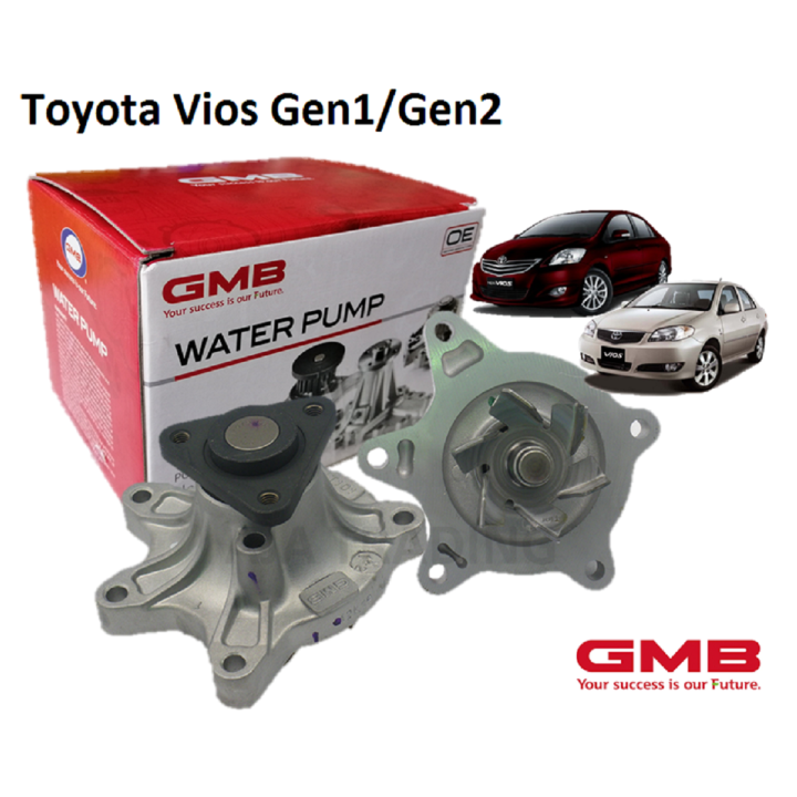 GMB Water Pump (GWT-101A) for Toyota Vios Gen1/Gen2/Gen3 1NZ/2NZ ...