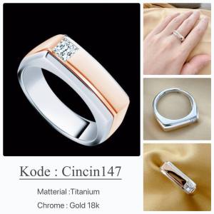 Cincin Wanita Titanium | Cincin Titanium Wanita Anti Karat | Perhiasan Perempuan Mewah Elegant