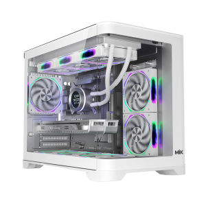 Vỏ Case Máy Tính MIK Focalors M | M-ATX | Black/ White| No Fan | Mới Bảo Hành 12 Tháng