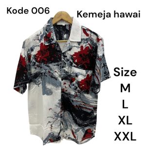 KEMEJA PRIA 006 /  KEMEJA PANTAI / HEM COWOK HAWAI / KEMEJA COWOK MOTIF