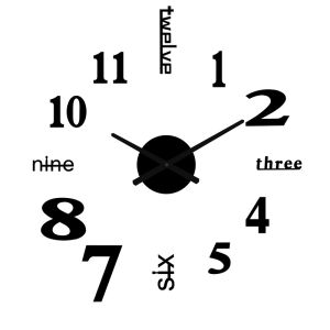 Decorative Wall Clock with black numbers and red second hand suitable for living room study bedroom or office featuring a modern design and decorative finish.