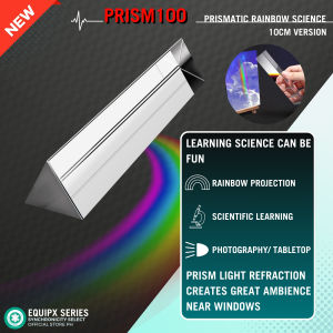 PRISM150 Triangular Prism Crystal Set - Premium K9 Optic Glass (15cm & 10cm) with Safety Box - for Physics Science Experiments Teaching Model Room Decor & Photography Effects
