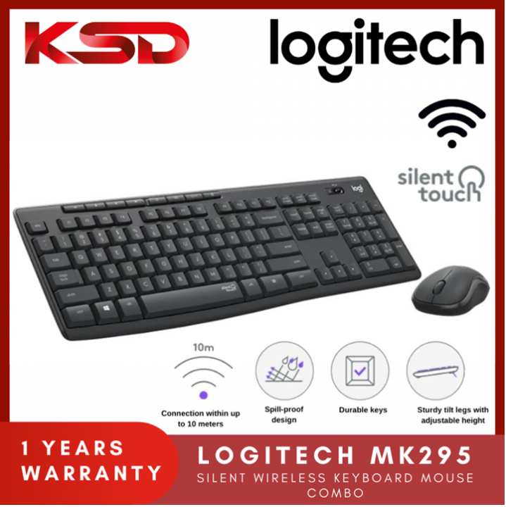 Logitech MK295 Silent Wireless Keyboard Mouse Combo | Lazada