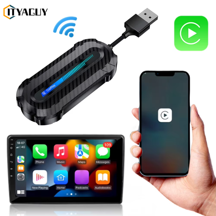 Wired To Wireless Carplay & Android Auto Smart Mini Box Plug and Play ...