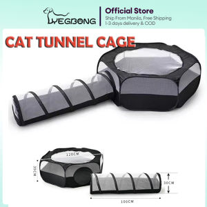 Cat Tunnel Cage Indoor Outdoor Cat Play Fence Breathable Mesh Small Animal Cat Enclosure Tent