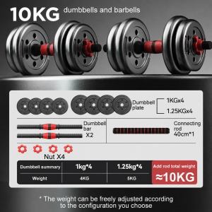 Adjustable Dumbbell Set with Adjustable Weight 10 20 30 40 KG for Fitness Training