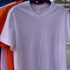 重磅220g精梳纯棉圆领t恤休闲潮牌团体服企业工装短袖男定制logo