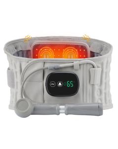 Hailicare Inflatable Waist Belt Red Light Heating Vibration Airbag Support Back Belt Brace Adjustable Waist Belt Lumbar Waist Protection Back Pain Relief Wireless Use Rechargeable