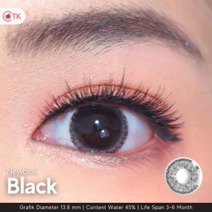 SOFTLENS MINUS DAN NORMAL NEWBLUK BLACK Diameter 15mm (0.00 sd -6.00) GRATIS TEMPAT SOFLENS